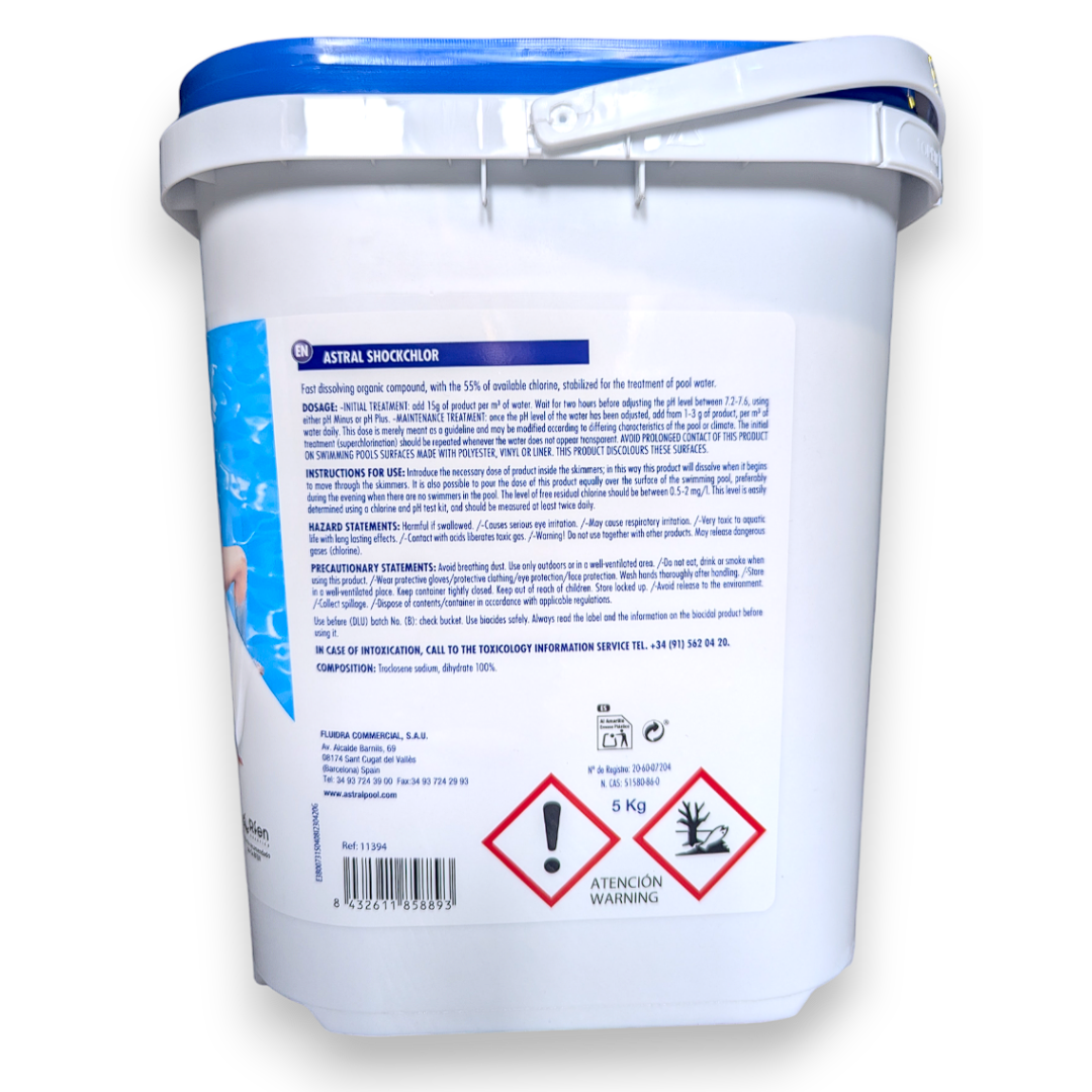 ASTRAL Dicloro Piscina Granulare 55% - Confezione Da 10 Kg