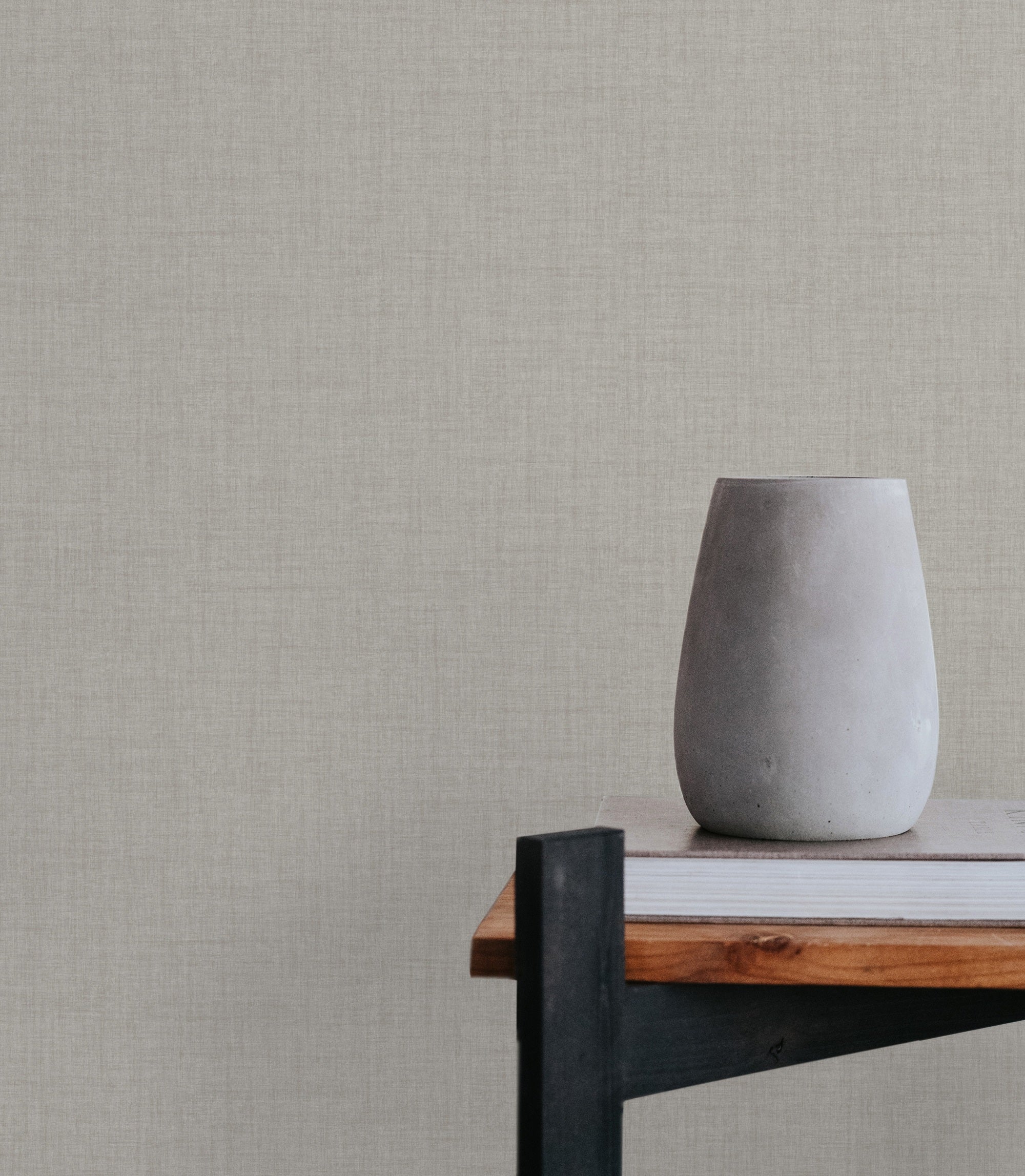 Papier peint intissé Textile mat 1005 x 52cm Sable clair | Leroy Merlin