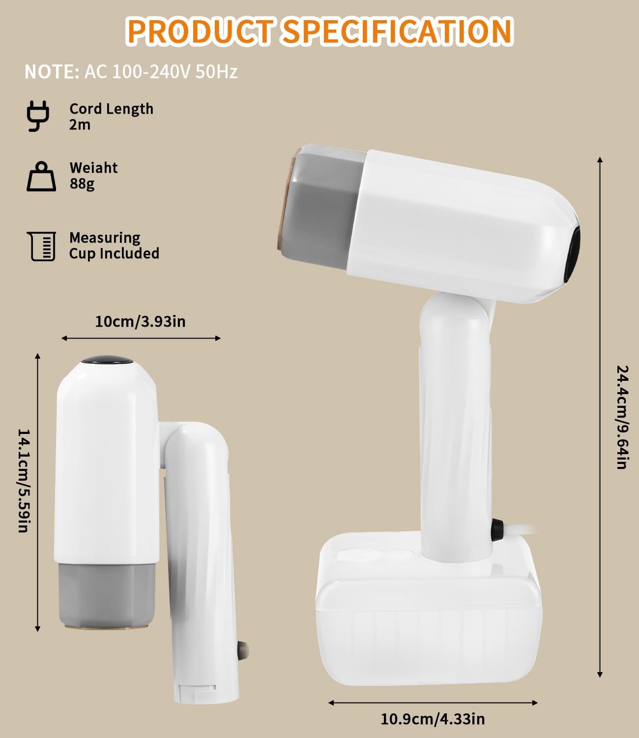 Ferro da stiro a vapore verticale da 1800 W, ferro da stiro a