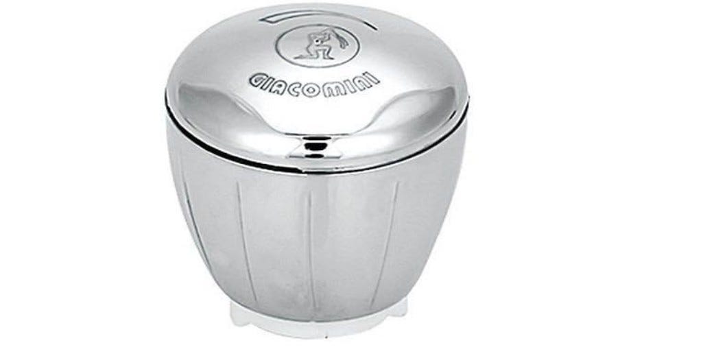 Volante color cromado pulido con regulación micrometrica para