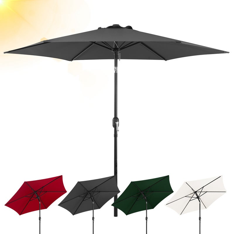 Parasol de jardin ⌀ 150 cm vert et blanc MONDELLO