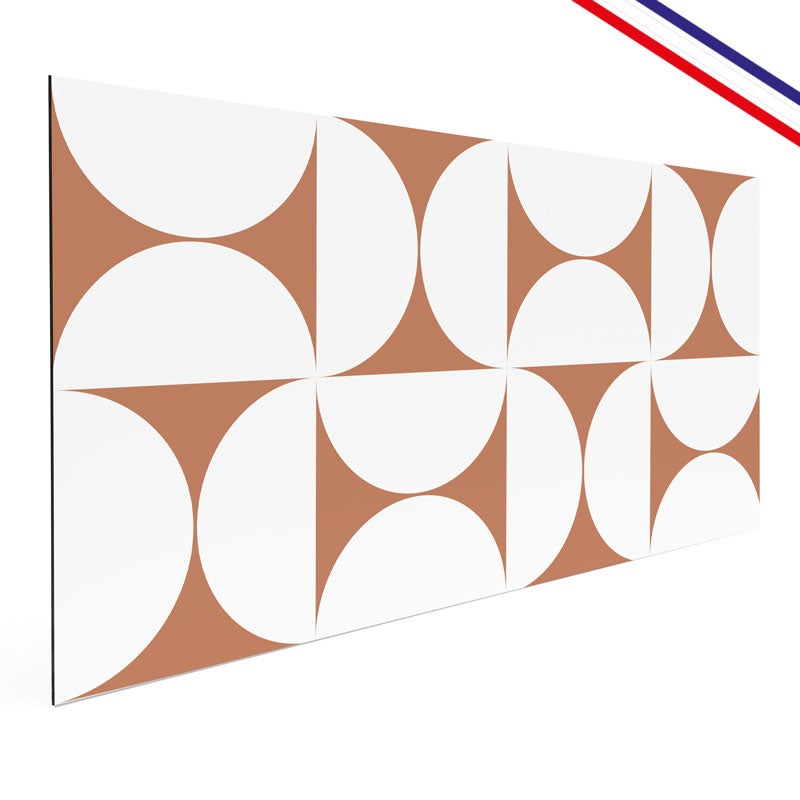 Crédence de salle de bain en Aluminium géométrique terracotta 140x30 cm (en 2 bandeaux) - Equilibre - 4