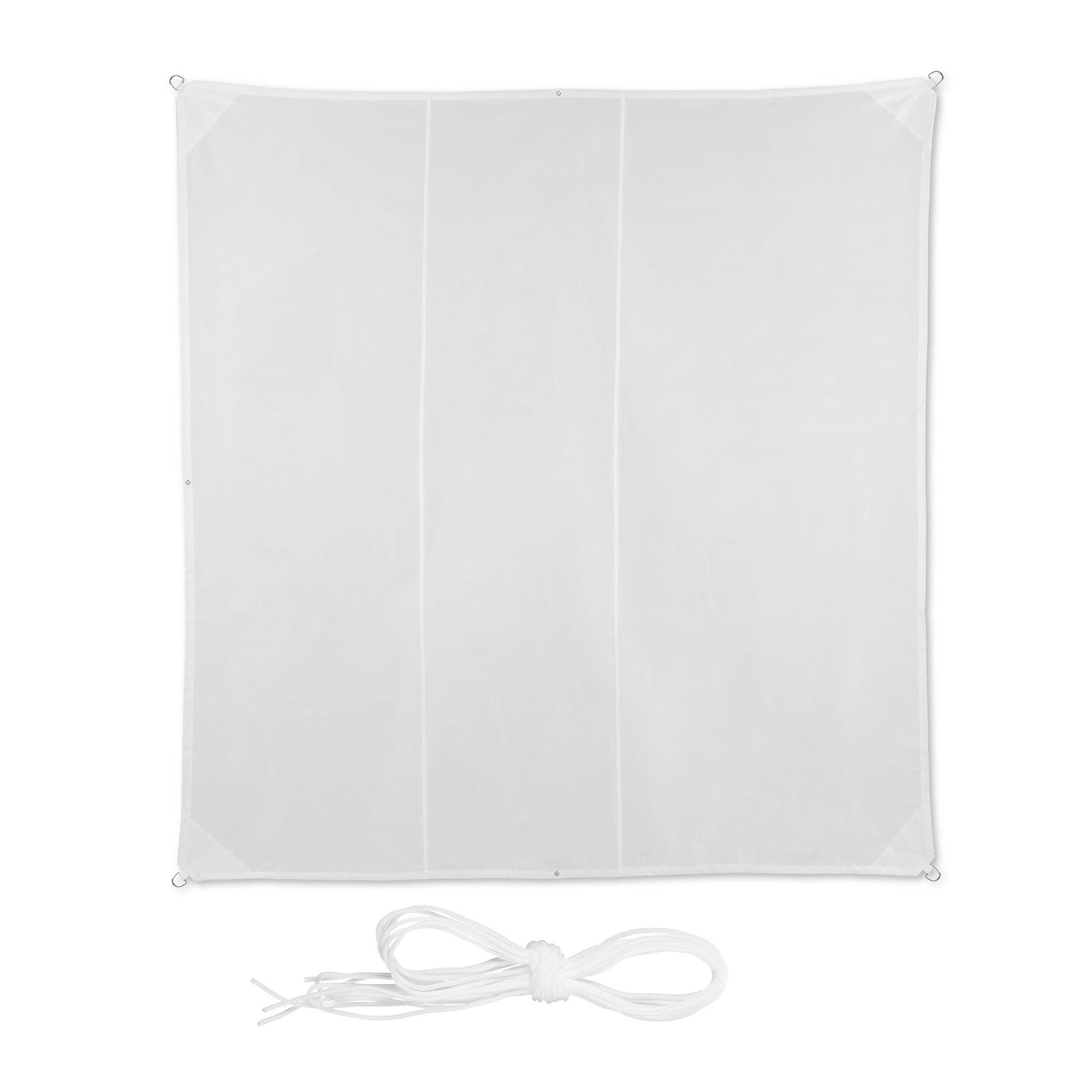 Voile D'Ombrage Carré Relaxdays 4x4m Gris - Protection UV Pour Jardin, Balcon, Terrasse | Imperméable Polyester
