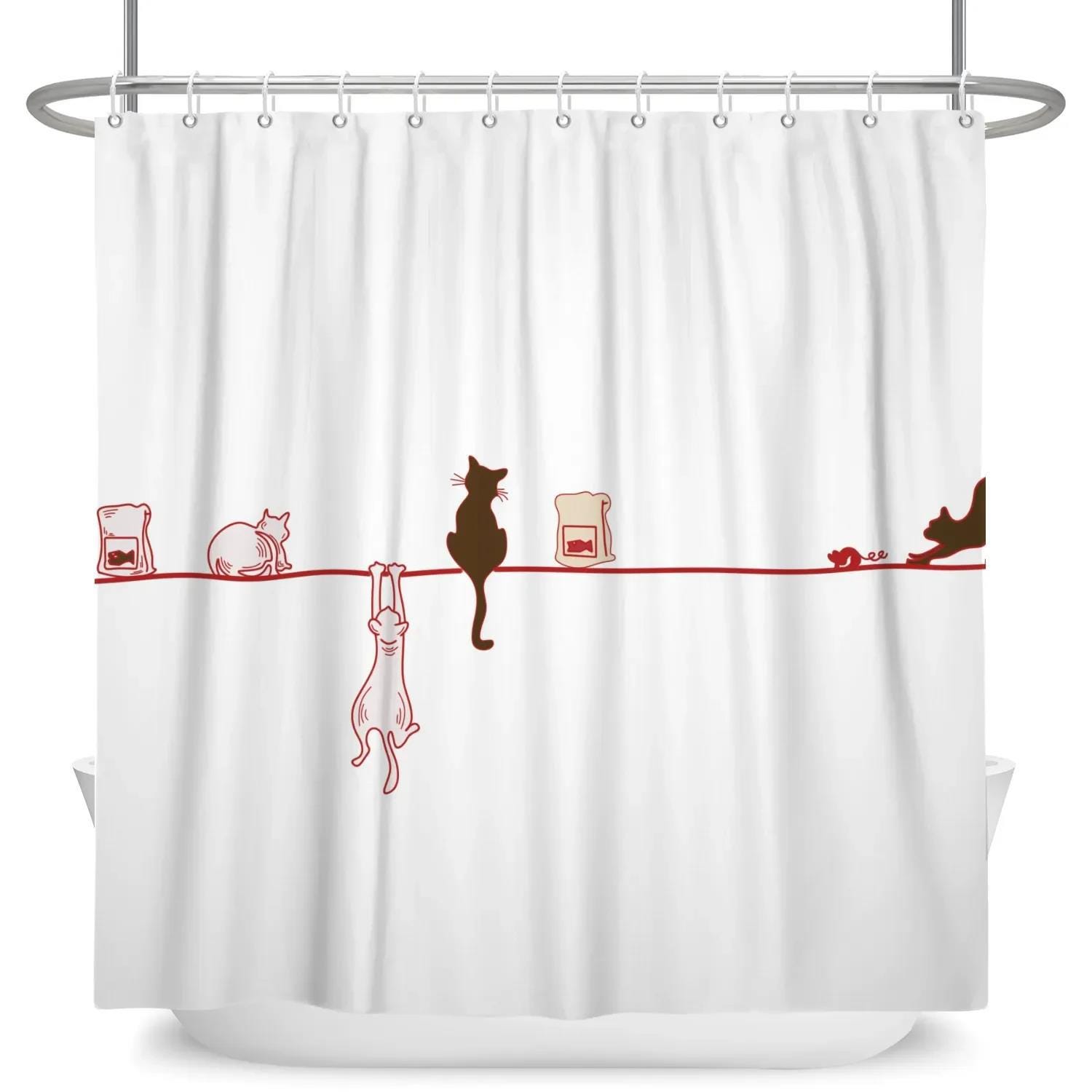 175X190Cm Rideau De Douche Mignon Dessin Animé Poulpe Dans La Baignoire 175X190Cm Rideau De Douche Mignon Dessin Animé Poulpe Dans La Baignoire