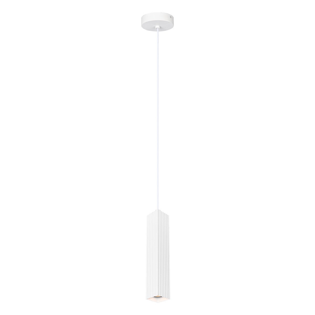 Lampa wisząca Tecno biały piaskowany 1xGU10x10W nowoczesna wym: 130 x 5,8 x 5,8 cm aluminium Italux