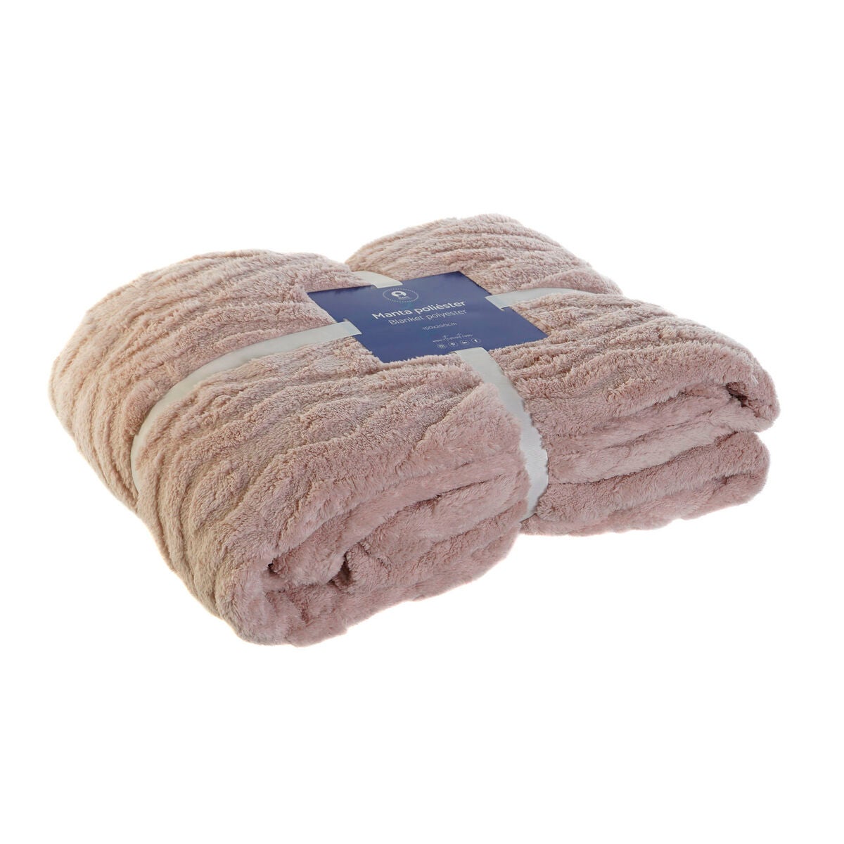 Manta dkd home decor rosa rombos 150 x 200 x 1 cm