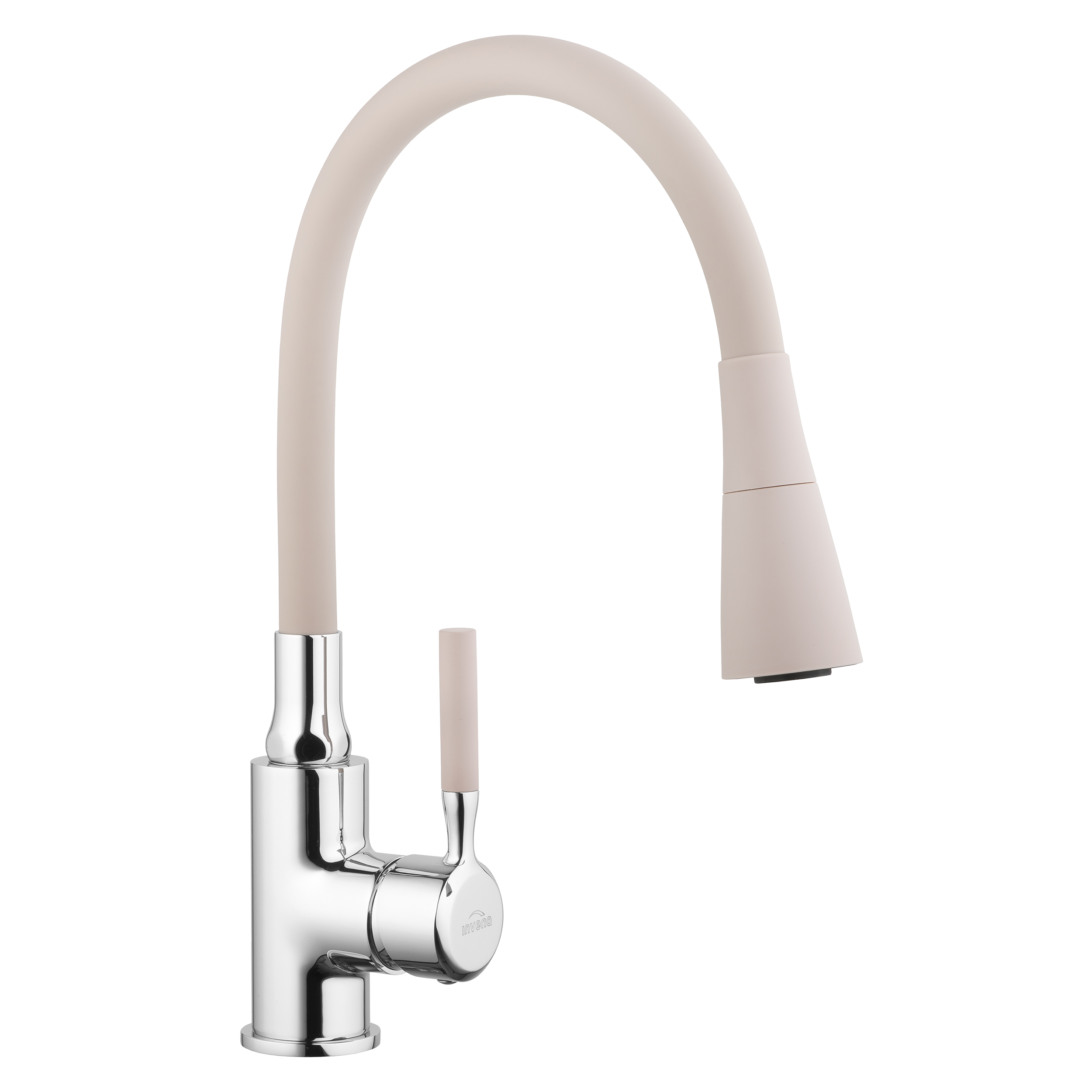 Bateria kuchenna Invena Hula z elastyczną 2f wylewką, beż