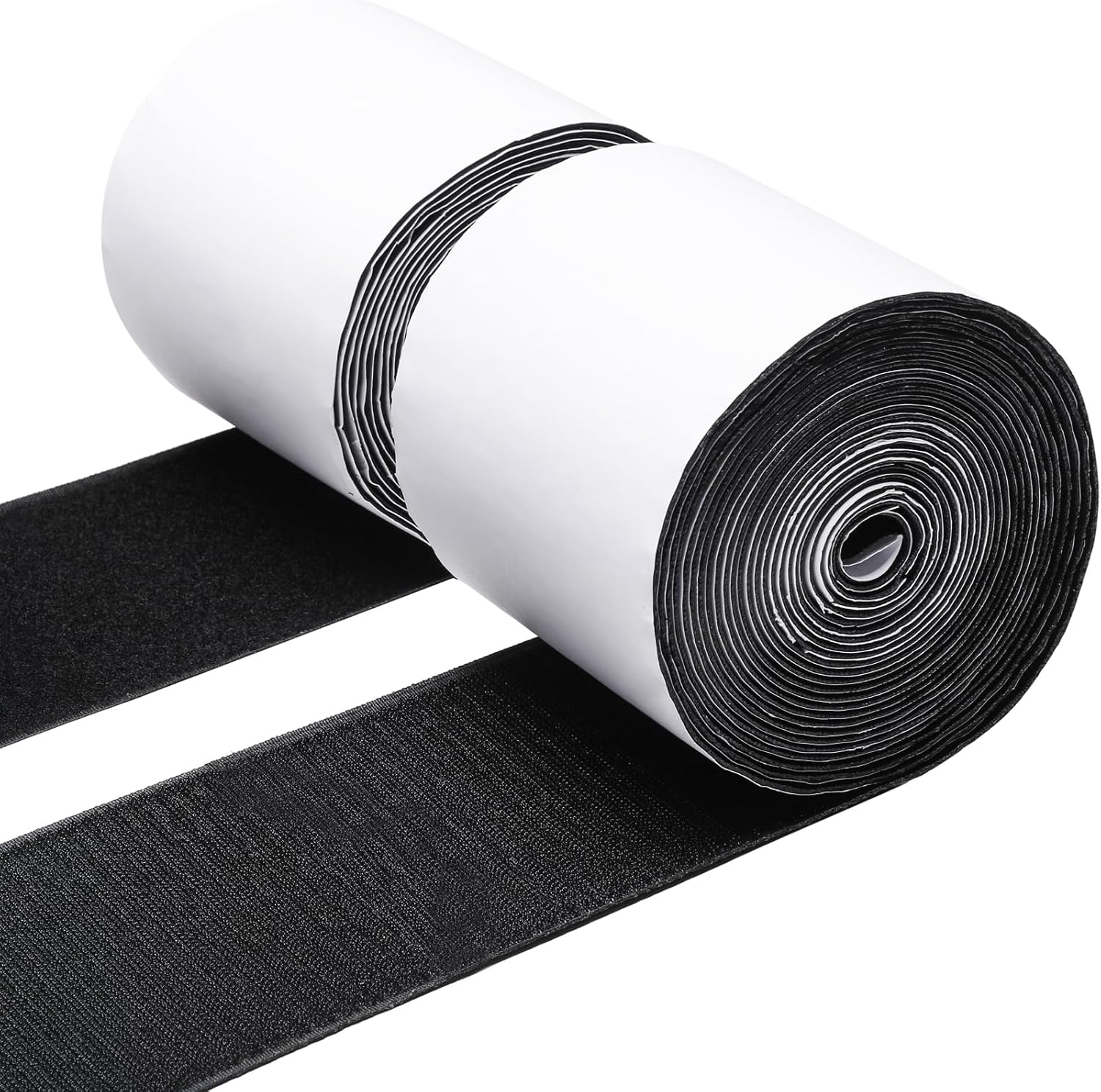 Taśma rzepowa o dużej wytrzymałości, 10 cm x 500 cm, samoprzylepna, antypoślizgowa, dwustronna, do poduszek na sofę, czarna
