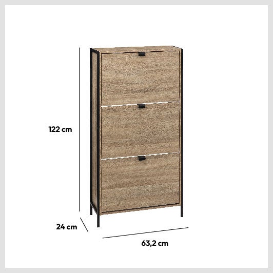 Meuble range-chaussures 3 tiroirs 