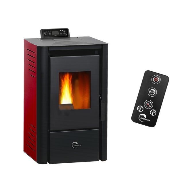 Stufa a pellet Anita 8,2 kW Sannover bordeaux