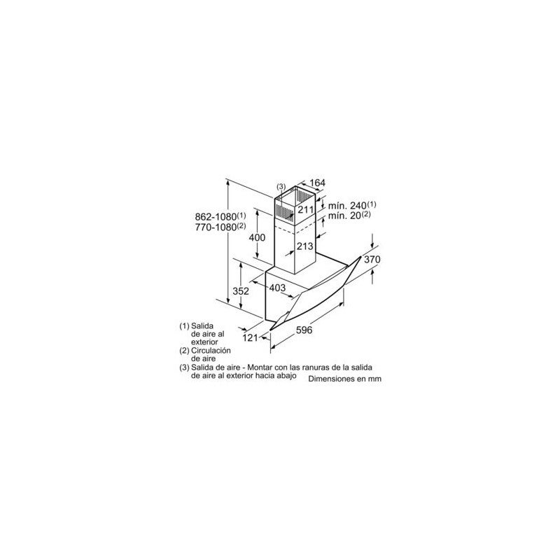 Extrator Convencional Balay 3BC565GB 60 cm 530 m3/h 70 dB 216W Branco A+ - 4