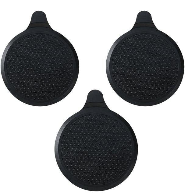 Lot de 3 Bouchons de Vidange en Silicone Diamètre 18.5 cm, Bouchons pour Baignoire, Évier de Cuisine, Lavabo Salle de Bain, Noir