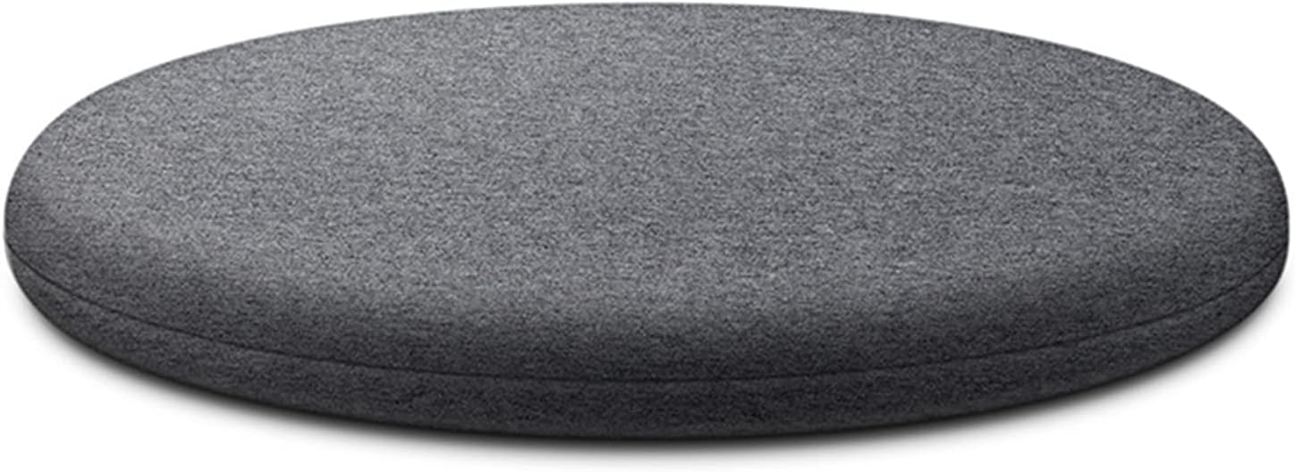 Cojín redondo de espuma viscoelástica para silla de 40 cm con interior extraíble - gris oscuro