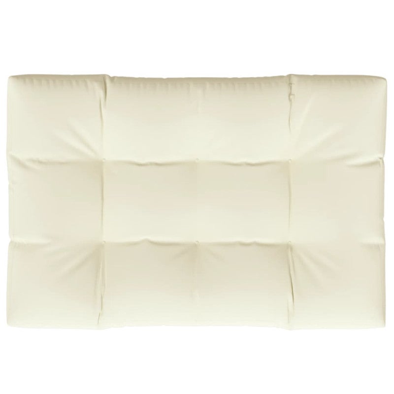 Coussin de palette crème 120x80x12 cm tissu - 2