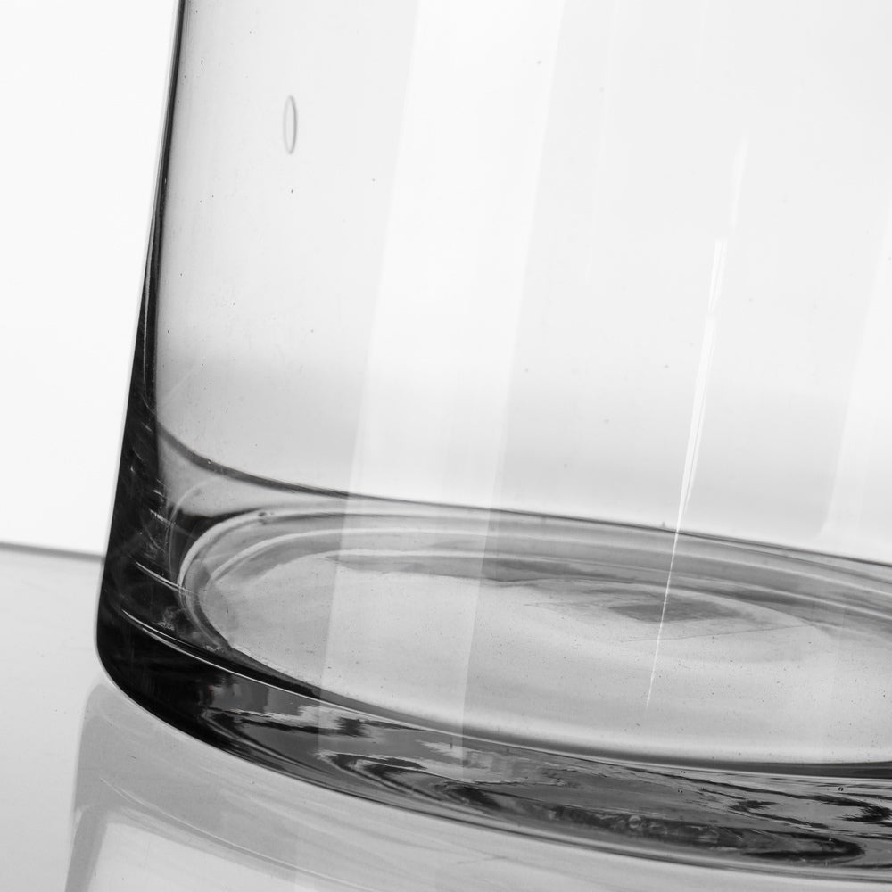 Vase cylindrique en verre transparent - 2