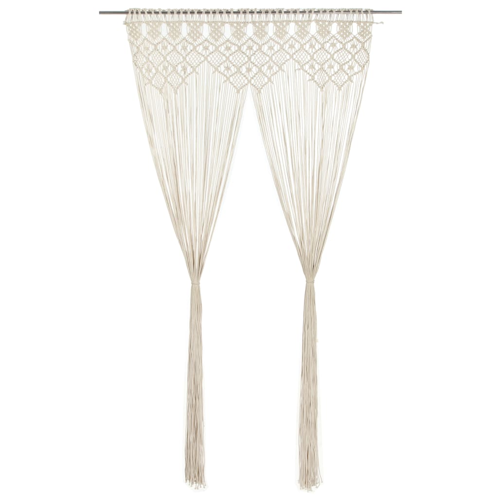 Rideau en macramé 140x240 cm Coton vidaXL - 6