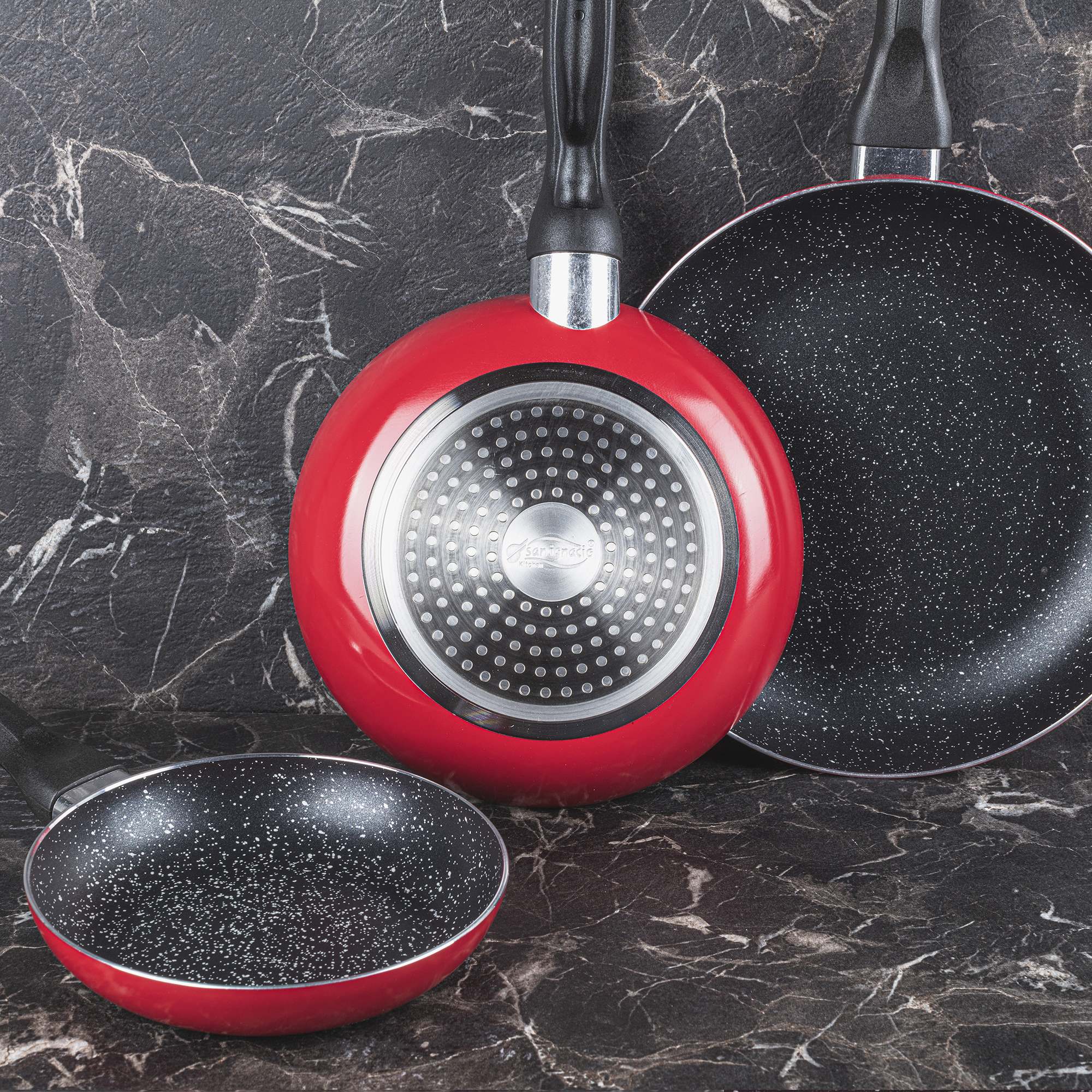 San Ignacio - conjunto de utensílios de cozinha e panela de 5 peças em vermelho - 8
