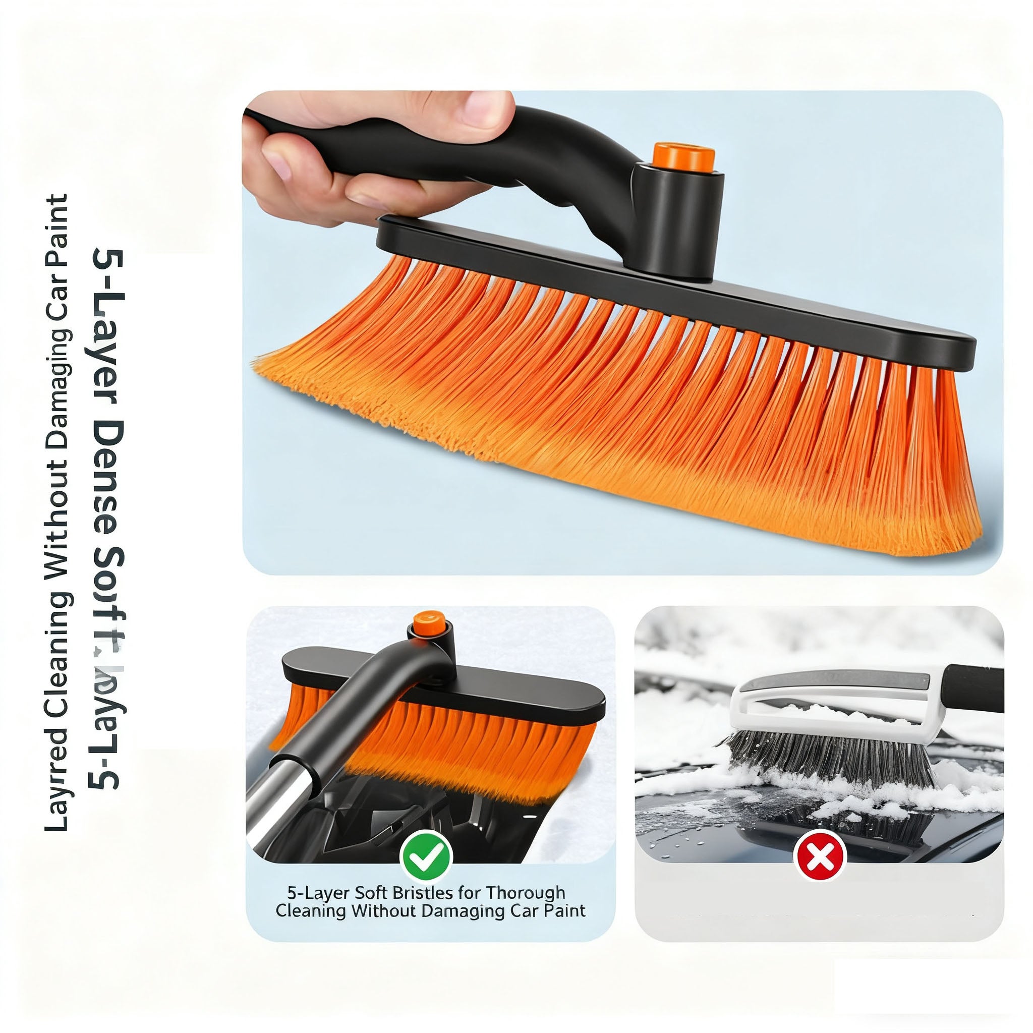 Raschietto Per Ghiaccio E Spazzola Per Neve 2 In 1, Raschietto - Foto 7