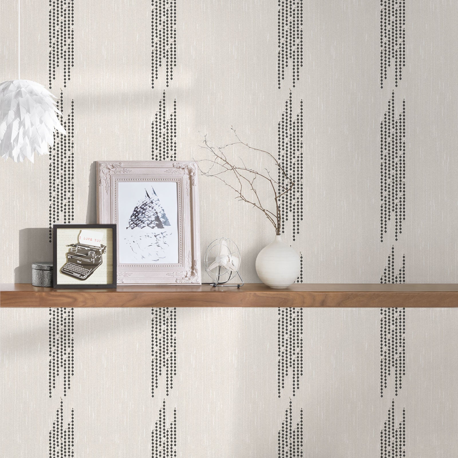 Papel pintado con textura punteada estilo retro papel pintado beige y negro con dibujos de puntos papel pintado vinílico moderno