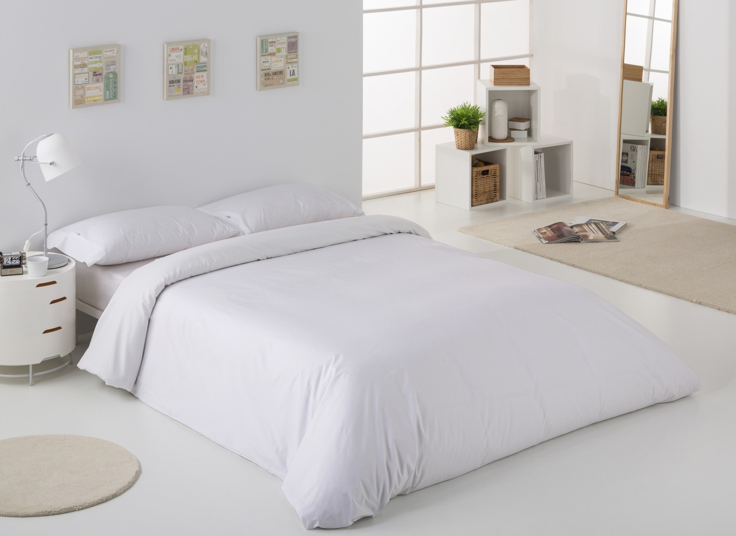 HOUSSE DE COUETTE en satin blanc - Lit 180/200 - 3