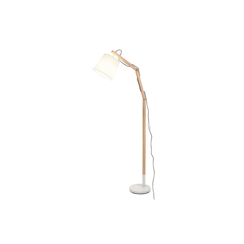 Lampa podłogowa stojąca Thomas brązowo-biała 1xE27x60W wym: 157 x 60 x 23 cm metal Rabalux