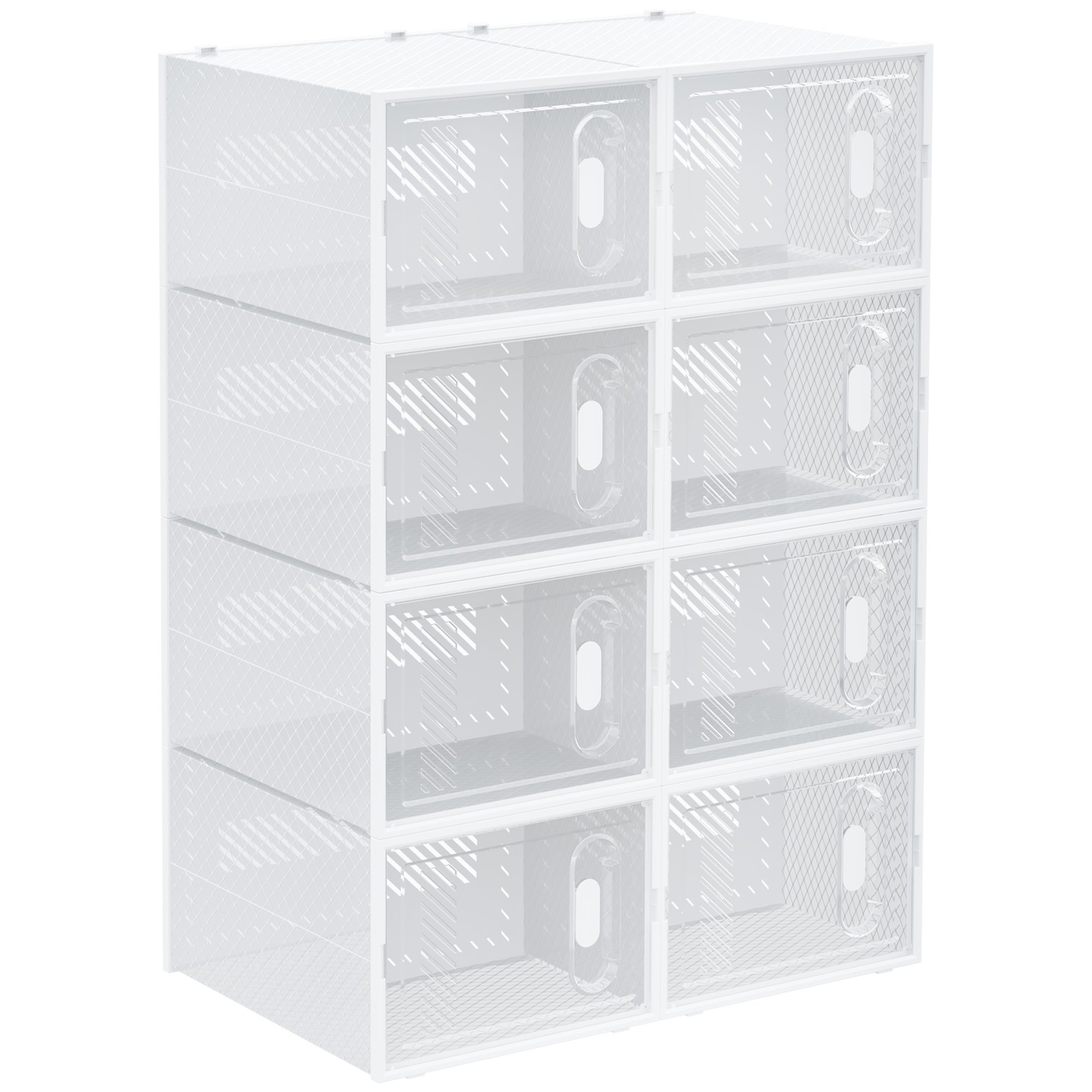 Meuble de rangement modulable, 8 cubes, meuble à chaussures empilables ...
