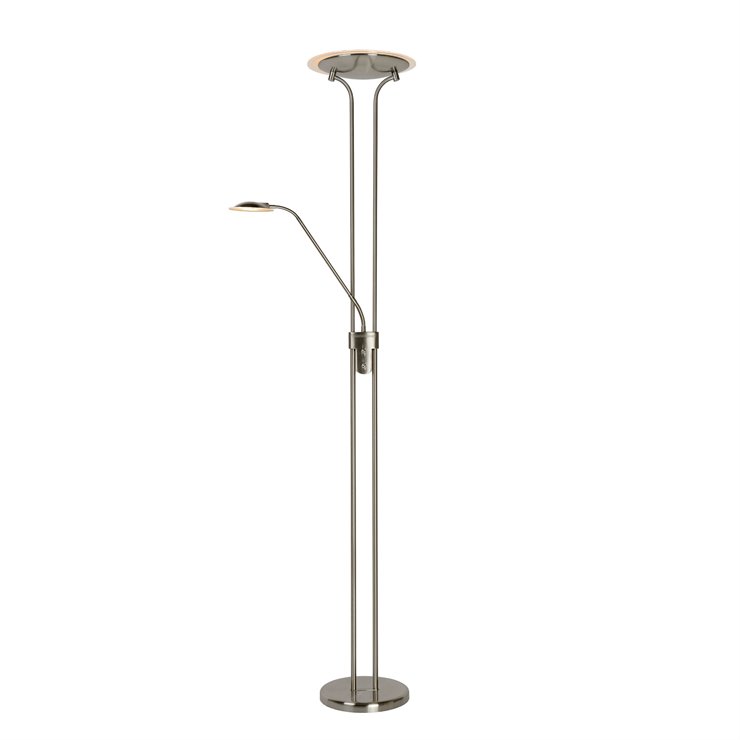 Lampa podłogowa stojąca Champion nikiel-srebrna LED 24W 3000K 1600lm wym: 180 x 25,4 x 25,4 cm metal Lucide