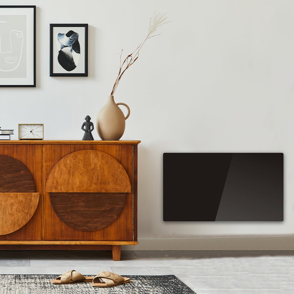 Radiateur électrique verre céramique GLASS Noir Céramique 1500W - 2