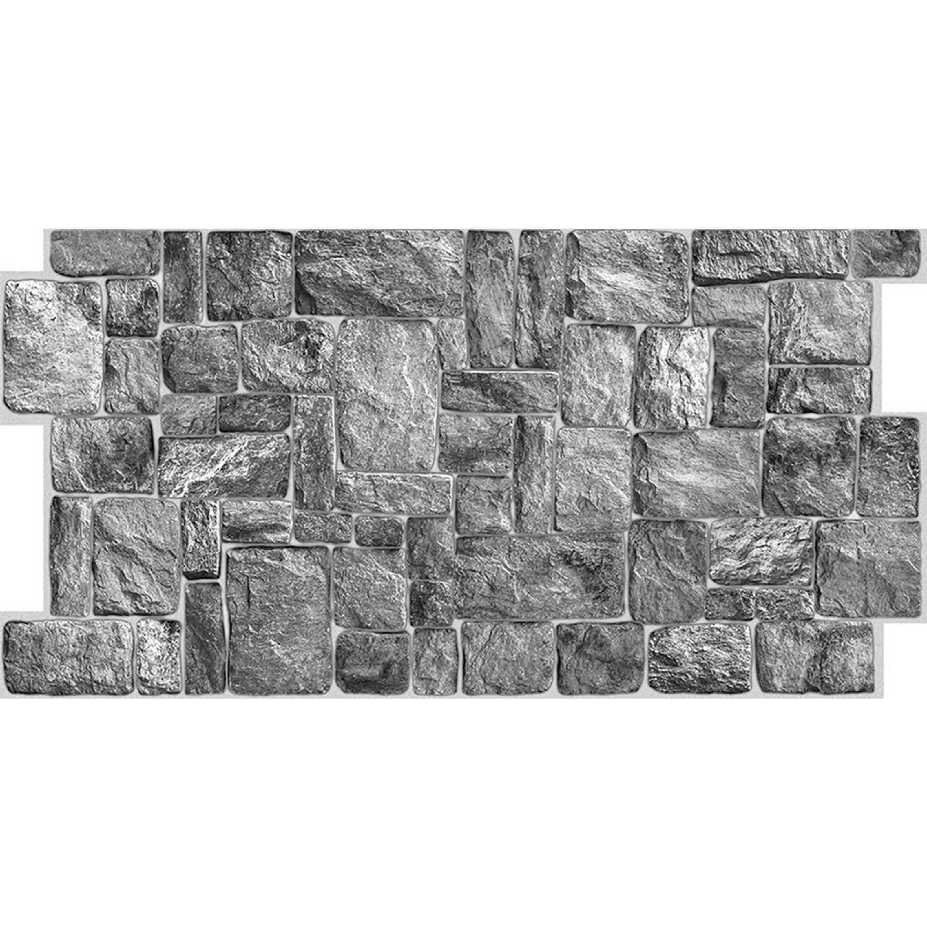 Pannelli 3D Rivestimento A Parete In PVC Effetto PIETRA CALDA 96x48cm Realistici Isolanti Idrorepellenti - 9