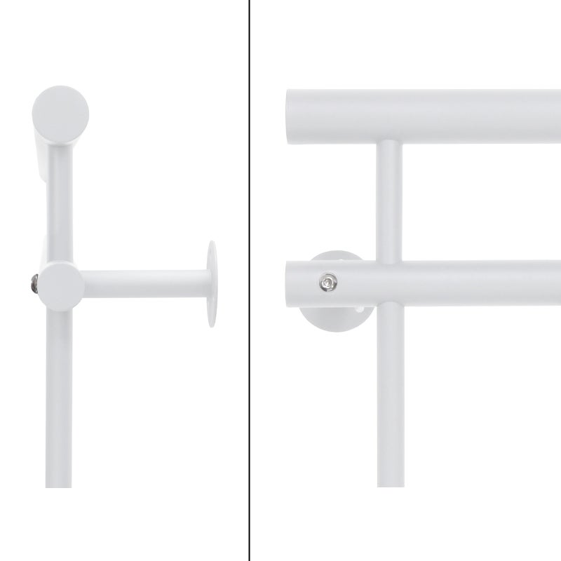 Balustrade De Balcon Français En Acier Enduit De Poudre 184x90cm Blanc - 3
