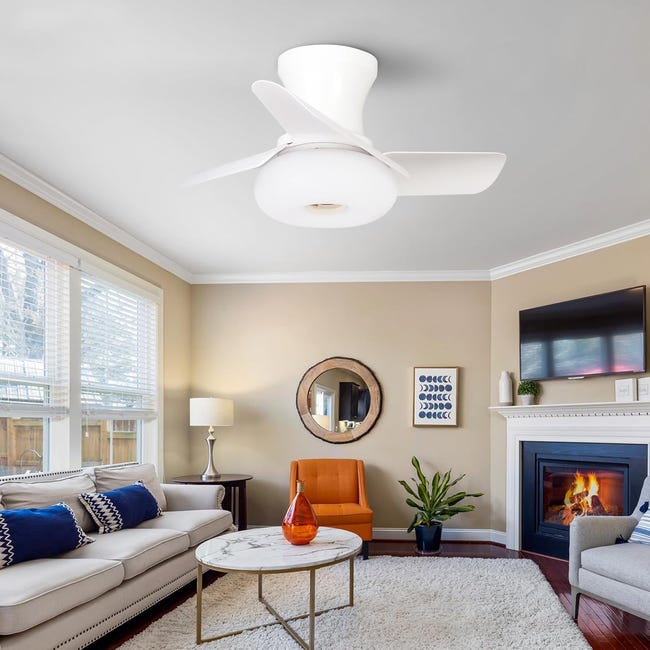 Ventilatore Da Soffitto Con Luce LED E Telecomando - 60W, Dimmerabile, 6 Velocità Per Camera Da Letto O Soggiorno - Foto 8