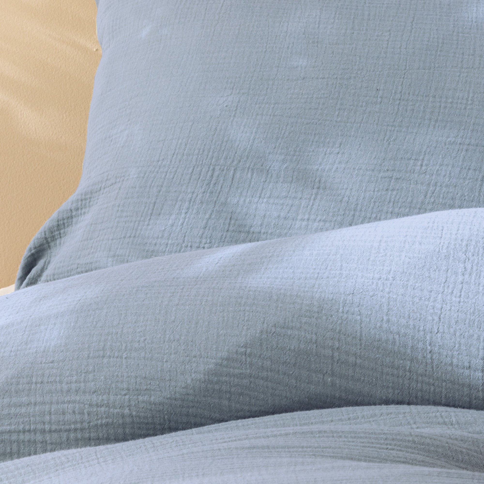 Set de 2 taies d'oreiller unies en coton, GAZE DE COTON - 6