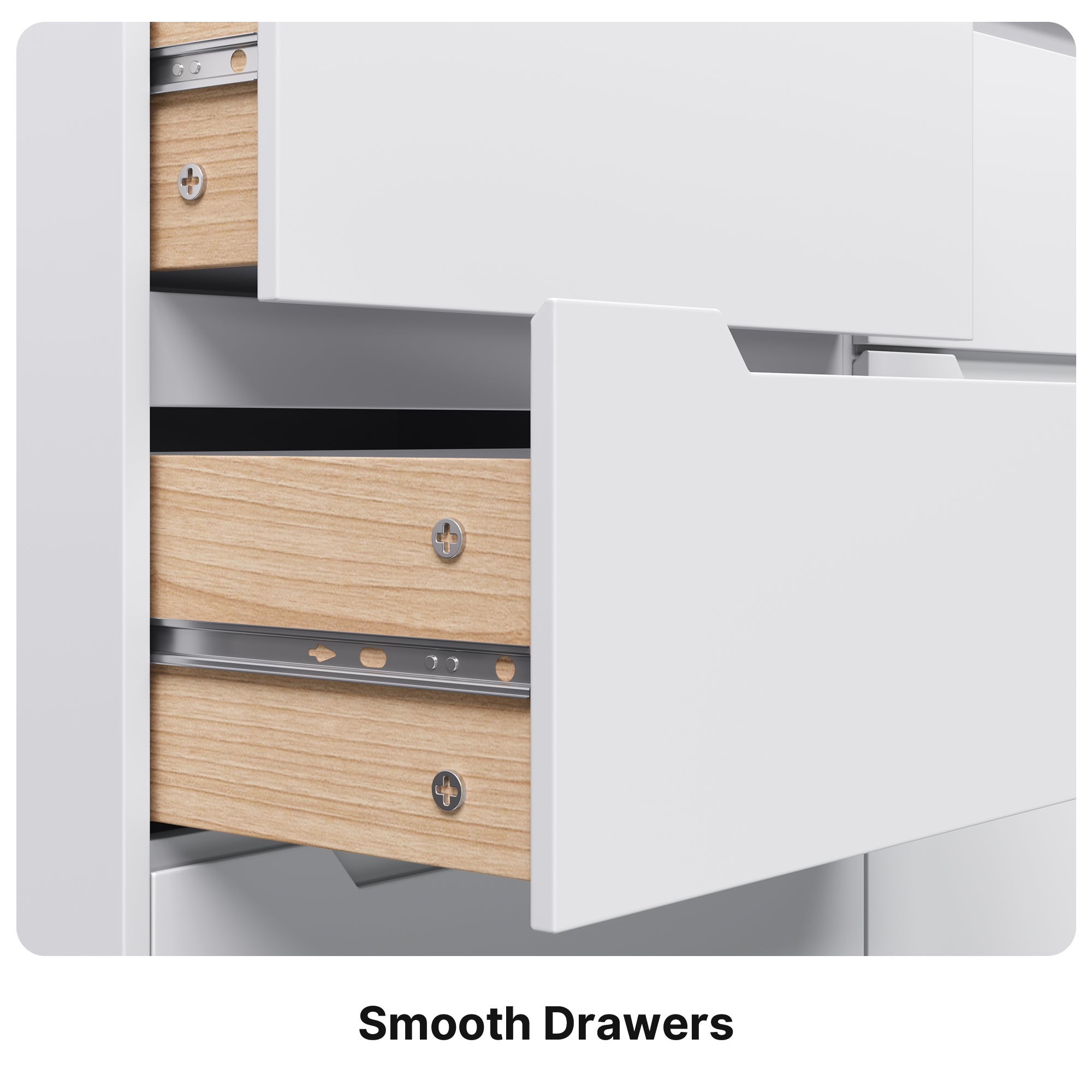 Cómoda de 6 Cajones Blanco 120 x 40 x 80 cm Bealife - 5