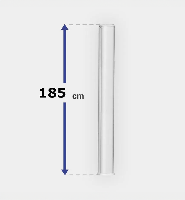 Poteau de clôture PVC avec renfort acier H 185 x L 4 cm blanc pour clôture PVC à ajourage horizontal