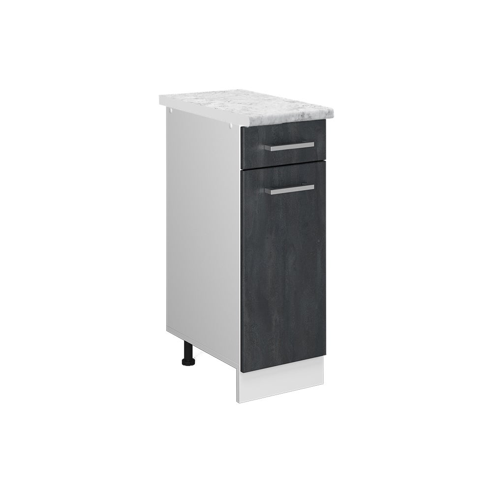 Vicco Szafka dolna do kuchni R-Line, Czarny beton, 30 cm BP Marmur