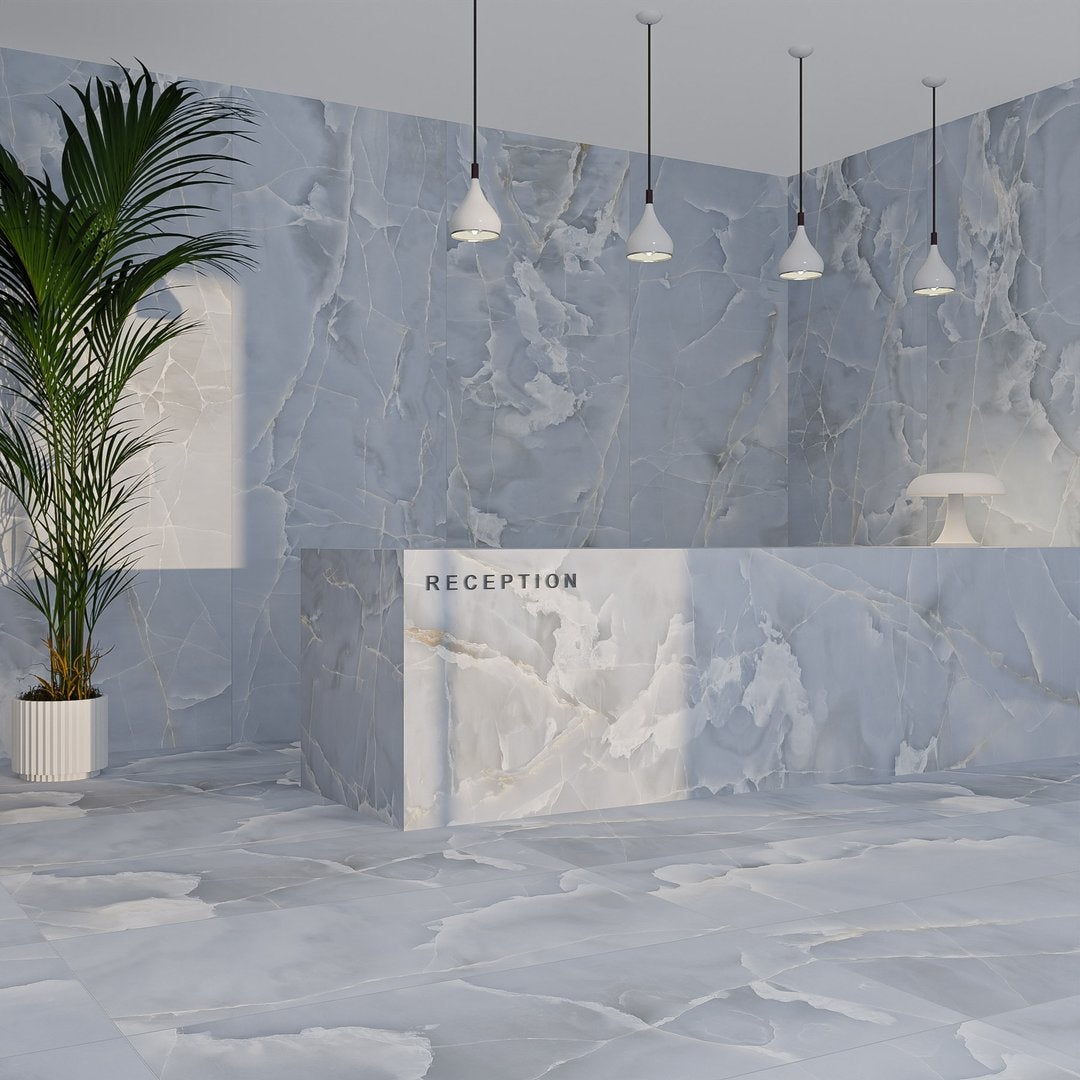 Alabastro Blu Opaco 6 mm - Piastrelle 60x60 cm 9 mm - SSH 4002 60x60 MATT R9 9 mm - 2