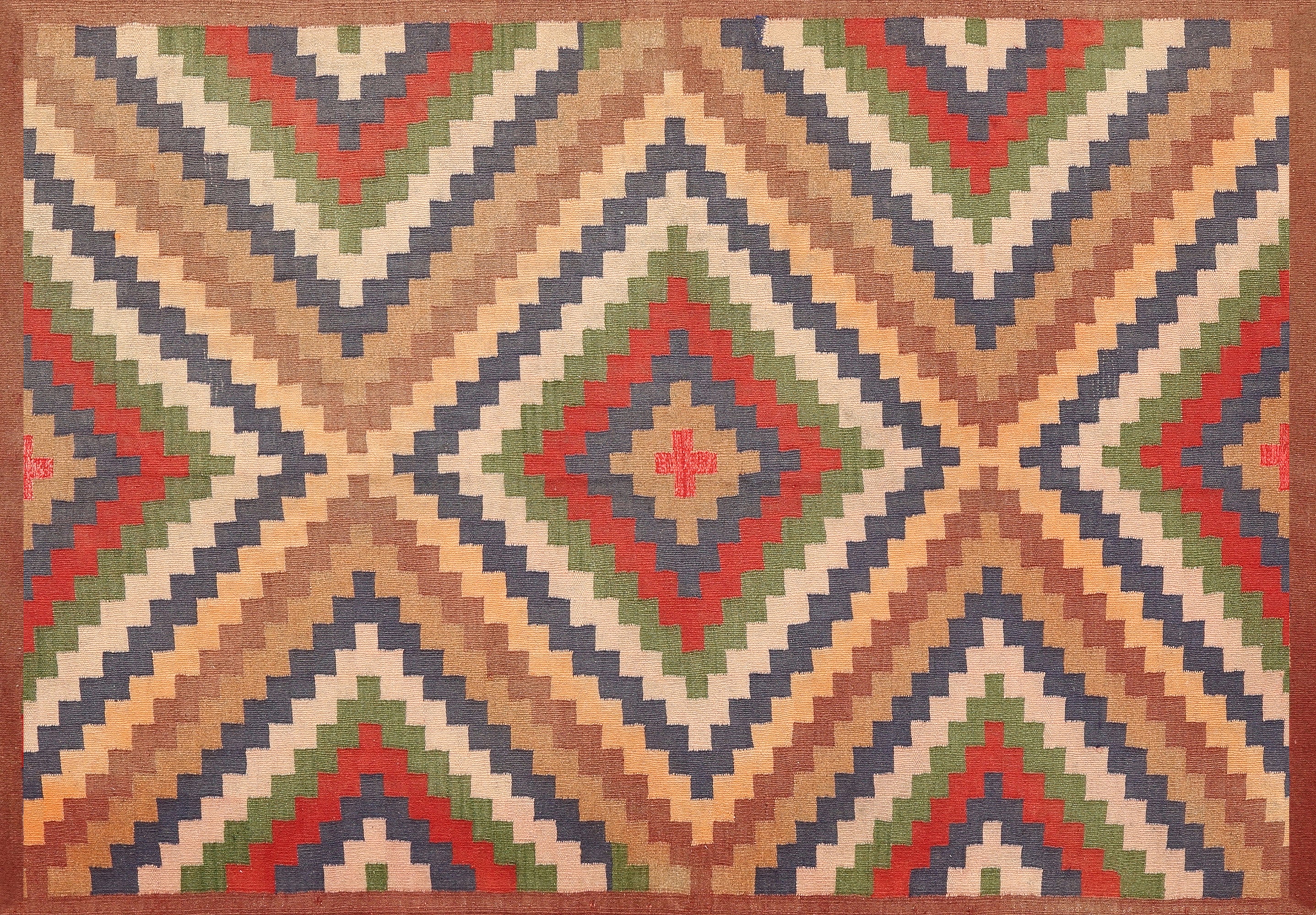 Dywan z PVC do wnętrz i na zewnątrz Verano tribal 160x230 cm - Winyl drukowany, antypoślizgowy, zmywalny, odporny — na taras i do domu.