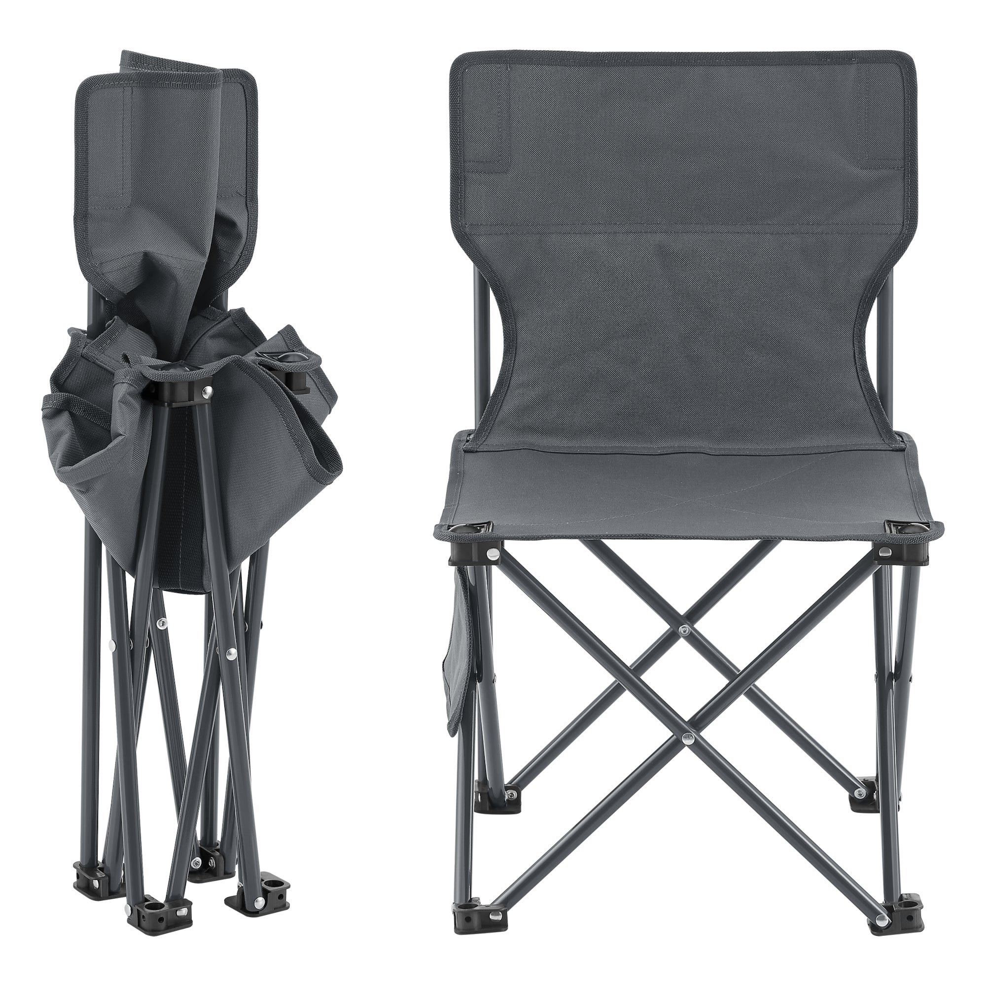 Set de table et 2 chaises de camping pliantes Banzi tissu Oxford 600D gris casa.pro - 7