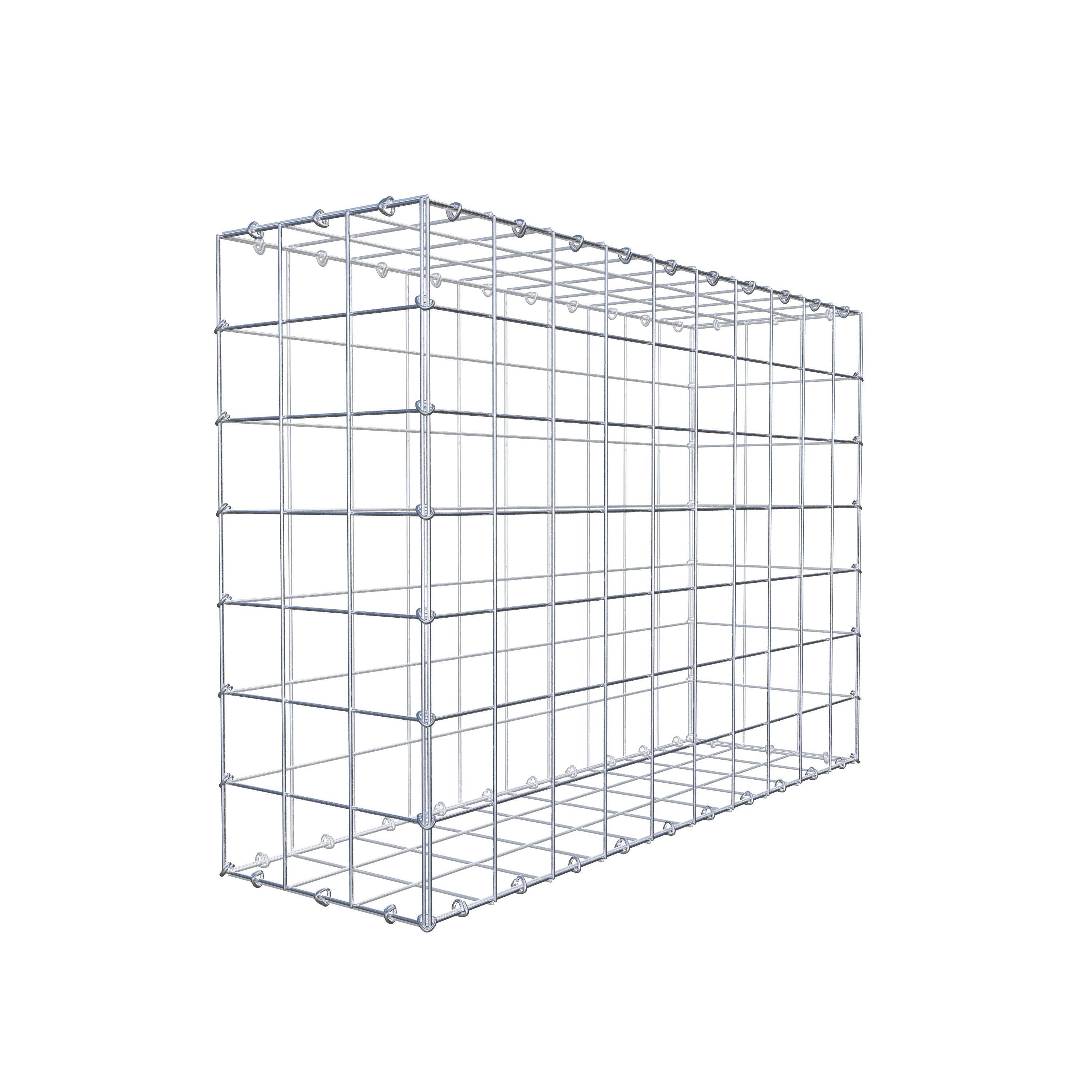 Gavión de acero galvanizado 100x70x30cm (LxAxP), malla 10 x 10cm, Anillo en C, jaula metálica para muro o jardín - 9