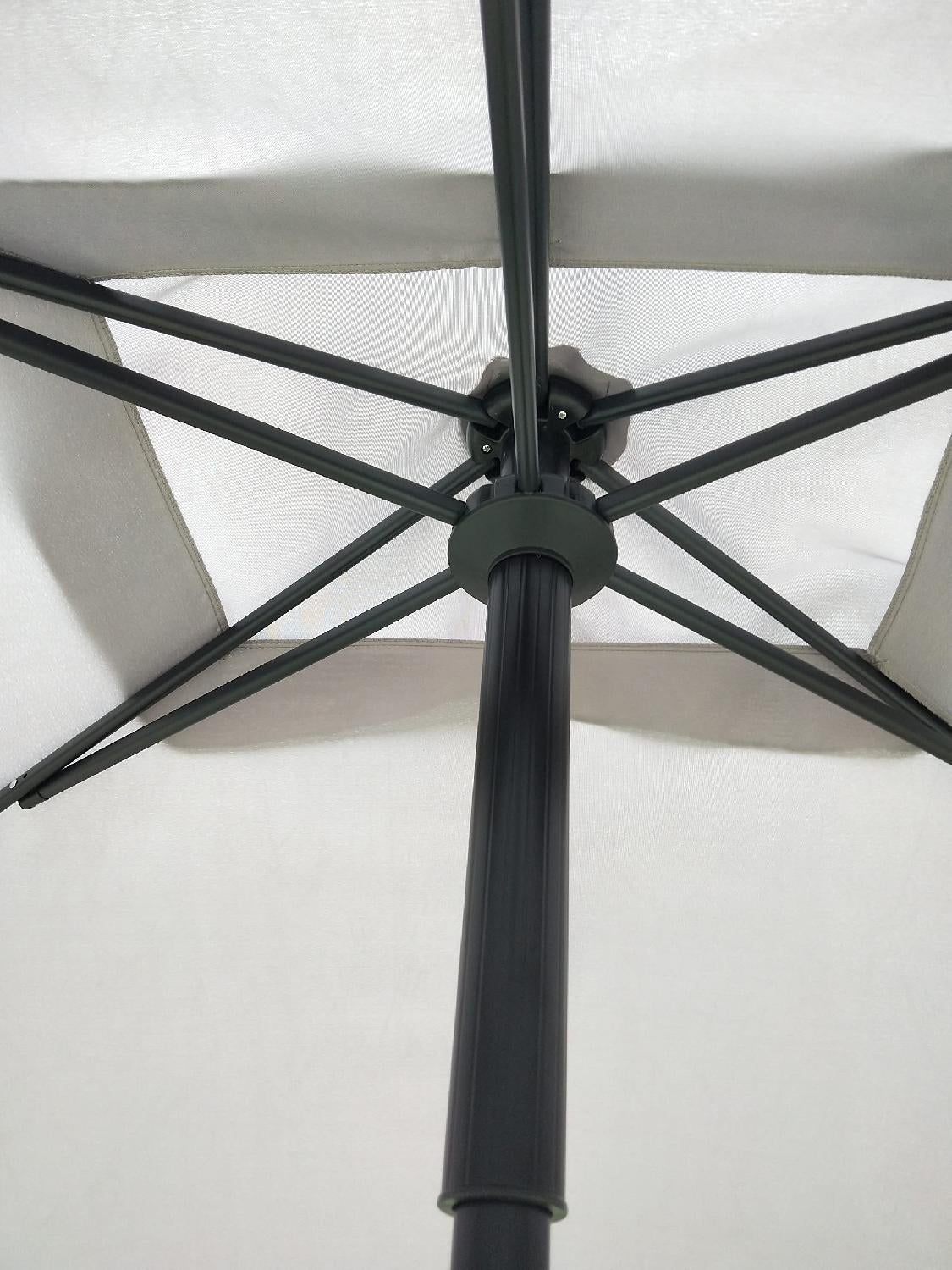 Garden Friend Parapluie push up 2x3x2,48h m gris armature acier - 2