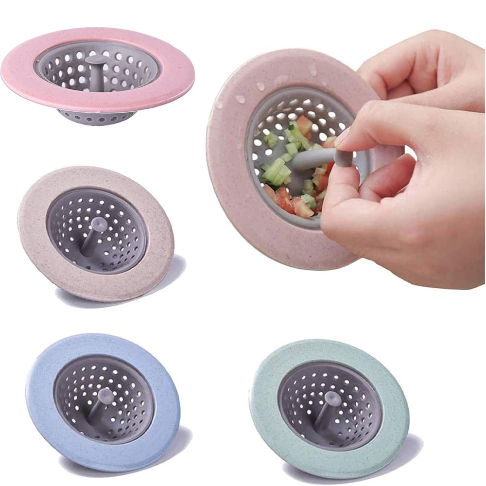 Lot de 2 bouchons d'évier en silicone - Bouchons de vidange à ventouse