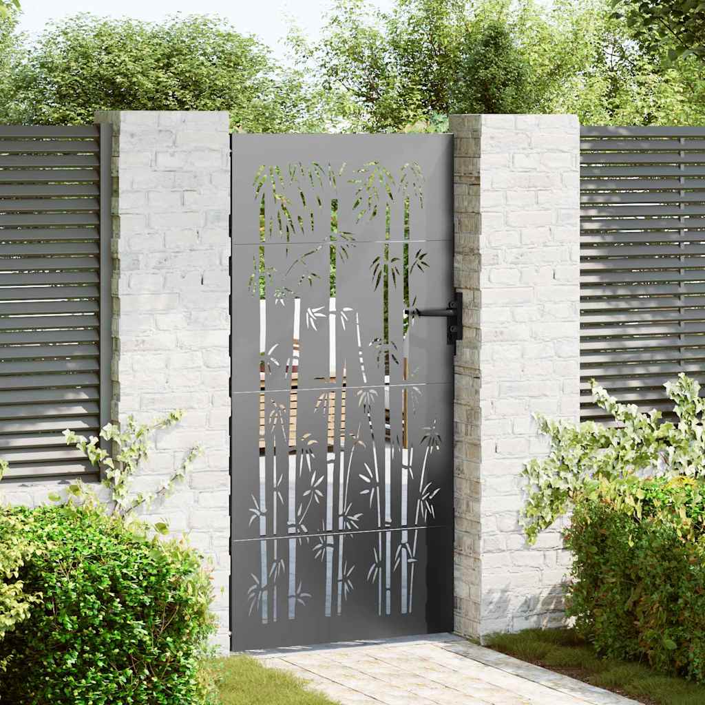 Vidaxl Puerta De Jardín Con Cerradura 85 X 200 Cm Negro , Leroy Merlin