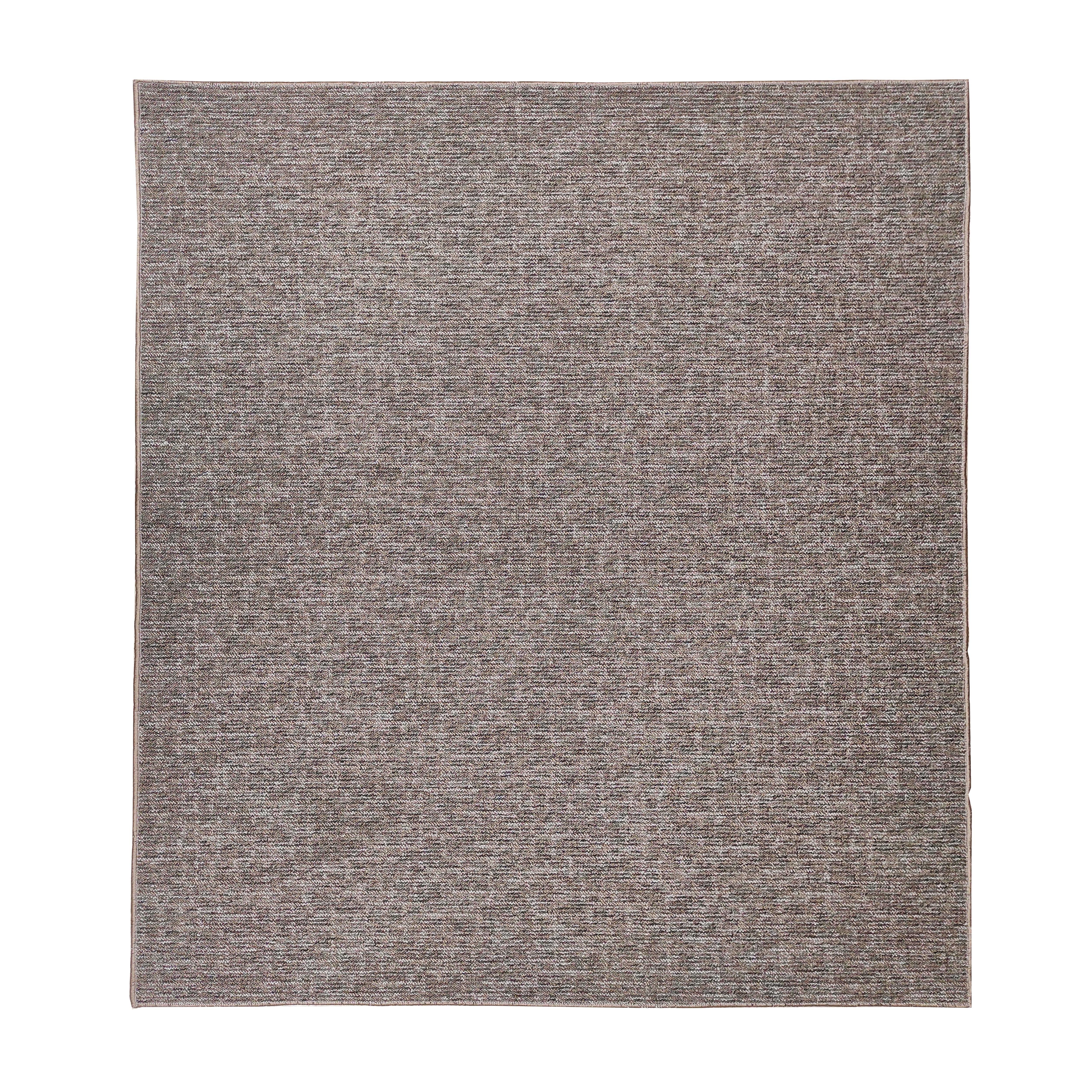 Alfombra amoeiro marron tadi &imperio 1979, grande lisa , rústica efecto yute natural sin pelo , nudos,200x250 cm