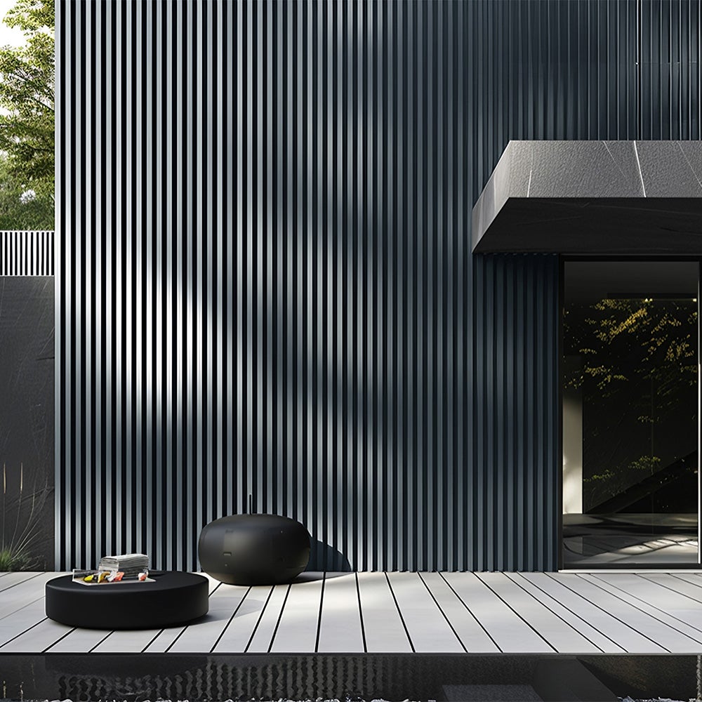 Home Deluxe - Revêtement de façade en WPC DUVAR - Couleur : gris clair, dimensions : 2 m² env. 190 x 21,9 x 2,6 cm, matériel de montage inclus I - 3