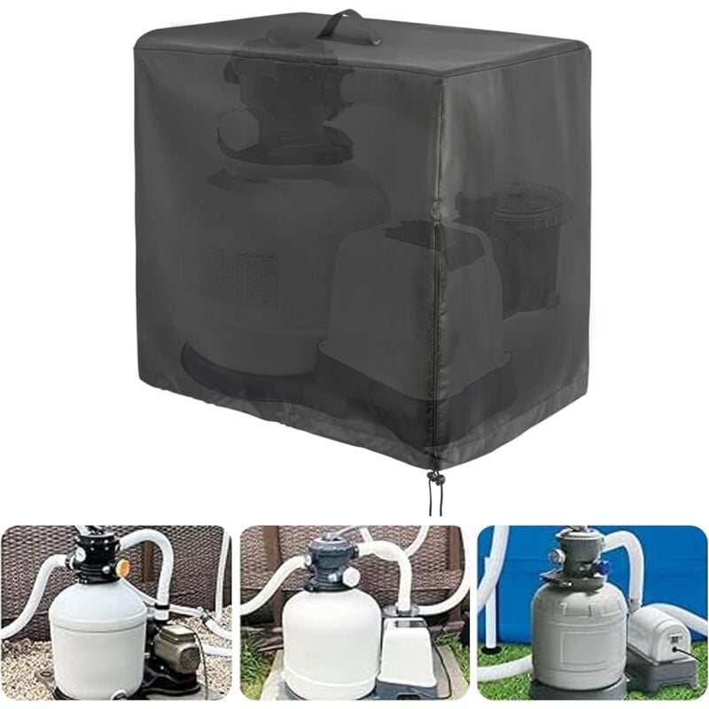 Pokrowiec Ochronny Pompy Basenowej 84x61x86cm – Odporny na UV Pokrowiec na Filtr Piaskowy, Obudowa Pompy Naziemnej, Ogród Zewnętrzny