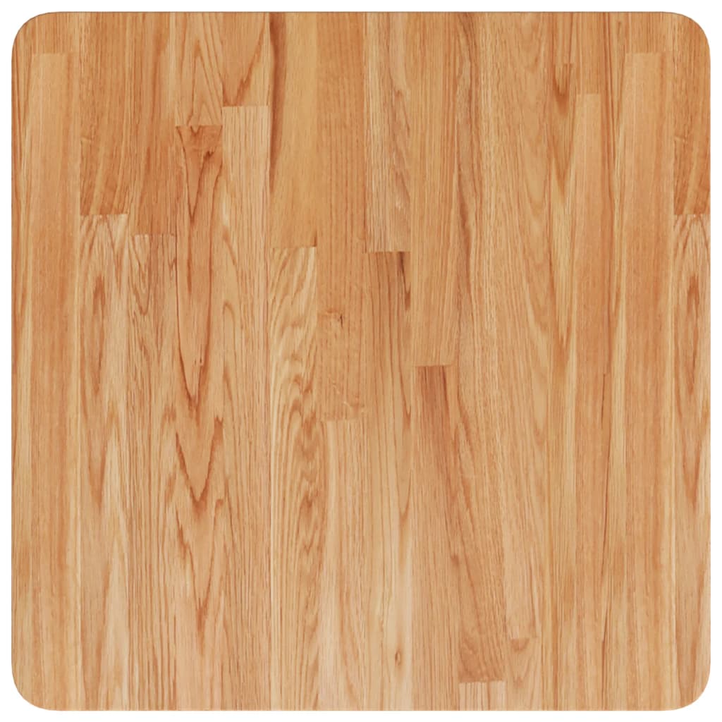 Piano Tavolo Quadrato In Rovere Massello 50x50x2.5 Cm – Finitura Scura Per Scrivanie E Mobili