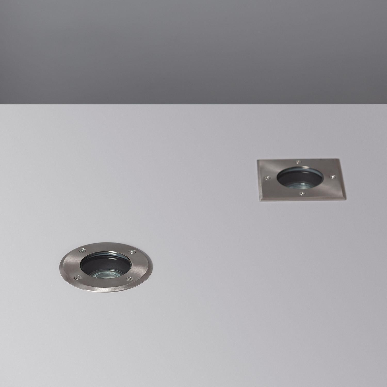 Spot Extérieur Rond Inox Encastrable au Sol pour GU10 , Argenté, Acier Inoxydable 304, GU10, IP67, 108 mm x Ø110 mm - 7