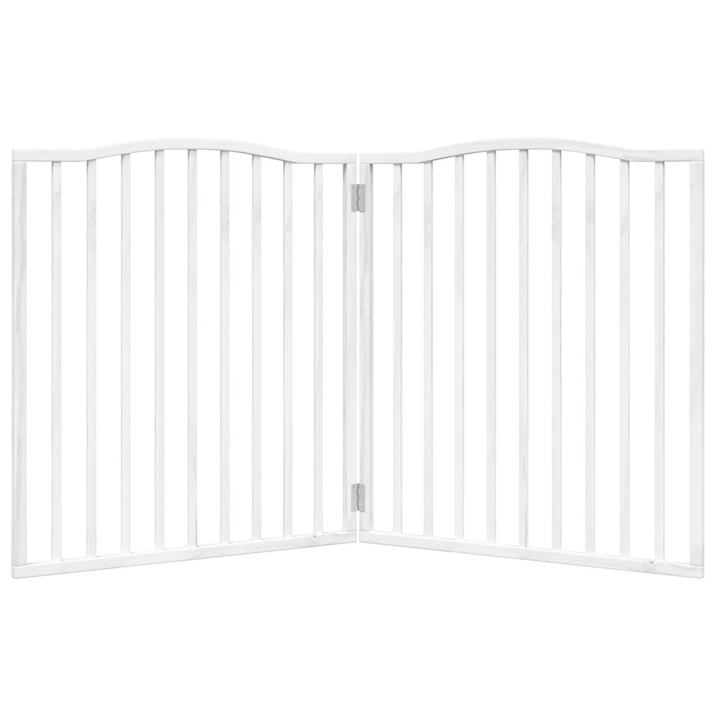 Portão para cães | Barra de segurança dobrável 2 painéis 160 cm madeira de álamo CFW38650 - 4