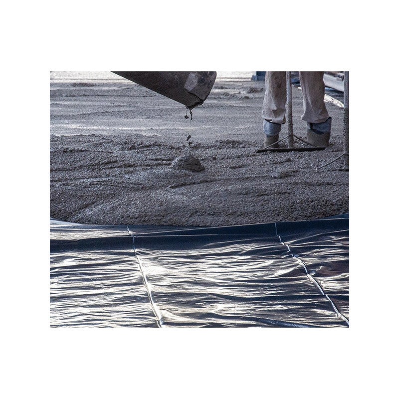 Film plastique d'étanchéité sous-dalle en polyéthylène noir Type 300, 6x25m - 3
