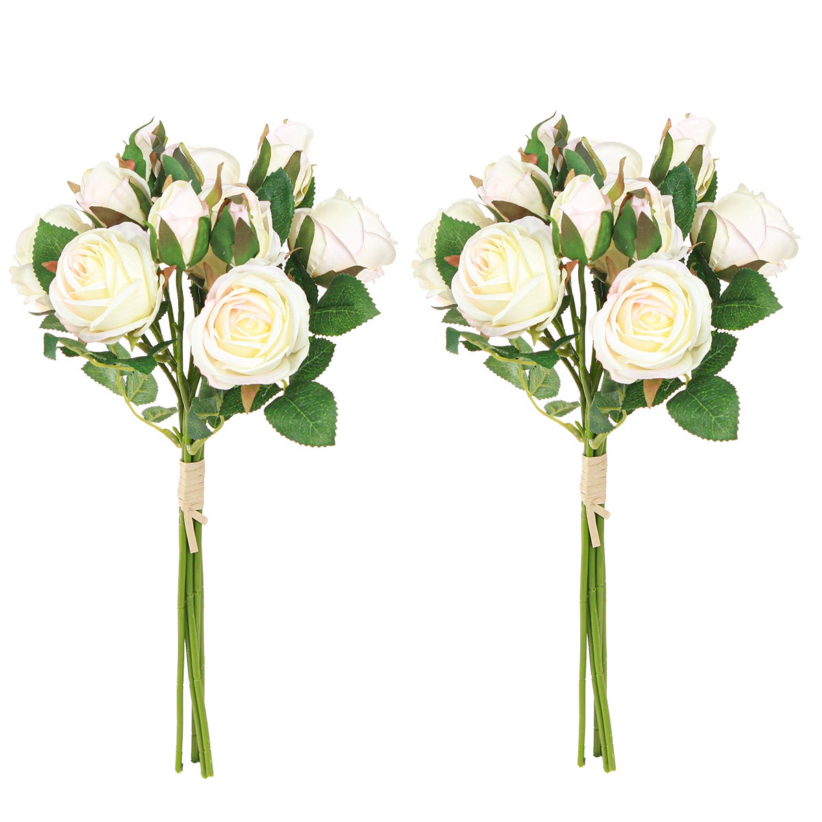 Roses artificielles fleurs artificielles bouquet de 12 | Leroy Merlin